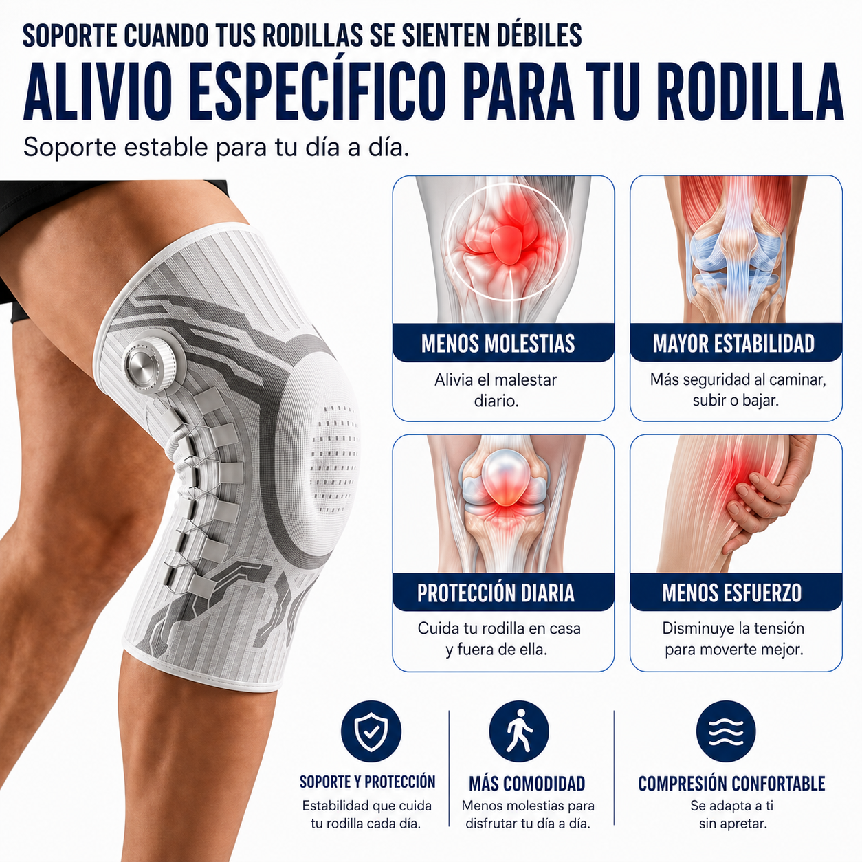 Flex care™ - Rodillera ajustable 360°